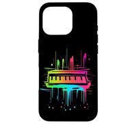 Custodia per iPhone 16 Pro Pianoforte Stile Synthwave Pianoforte Pratica Pianista