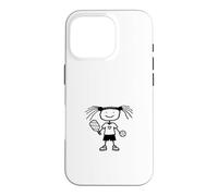 Custodia per iPhone 16 Pro Pickleball Girl Stickfigure Cute Funny Pickleball