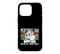 Custodia per iPhone 16 Pro Pickleball Papà E Cane Papà Doppia Minaccia