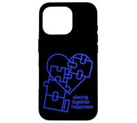 Custodia per iPhone 16 Pro Piece Together Happiness Puzzle Cuore Design