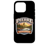 Custodia per iPhone 16 Pro Pierre South Dakota Souvenir Città Stato Capitale Vintage