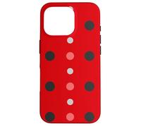 Custodia per iPhone 16 Pro Pink & Red Black Polka Dot Ladybug Cute Lady Bug Polka Dots
