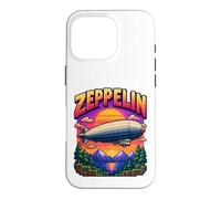 Custodia per iPhone 16 Pro Pixel Art Zeppelin 8-Bit Retro Gaming Airship Dirigible