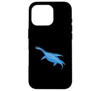 Custodia per iPhone 16 Pro Plesiosauro dinosauro subacqueo blu rettile marino
