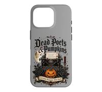 Custodia per iPhone 16 Pro Poeti morti e zucche Poetcore Lettura Halloween