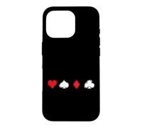 Custodia per iPhone 16 Pro Poker Simboli semplici