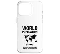 Custodia per iPhone 16 Pro Popolazione mondiale ogni vita conta
