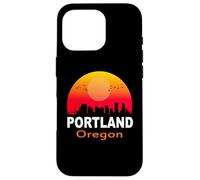 Custodia per iPhone 16 Pro Portland Oregon Vintage Retro Sunset City State USA