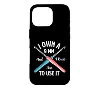 Custodia per iPhone 16 Pro Possiedo un 9 mm e so come usarlo - uncinetto all'uncinetto