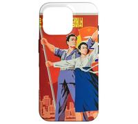 Custodia per iPhone 16 Pro Poster di propaganda della Corea del Nord, divertente