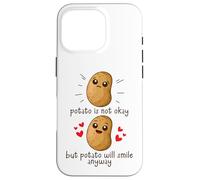 Custodia per iPhone 16 Pro Potato Is Not Okay Funny Potato Joke Meme Vegetable Potating