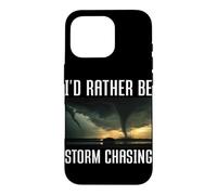 Custodia per iPhone 16 Pro Preferirei essere tempesta a caccia di Tornado Chaser Meteo