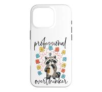 Custodia per iPhone 16 Pro Professionista Overthinker Raccoon Coffee Lover