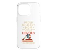 Custodia per iPhone 16 Pro Proud Military Mom Raised My Hero Festa della mamma