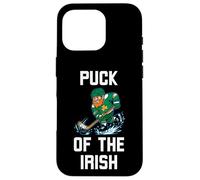 Custodia per iPhone 16 Pro Puck of the Irish Leprechaun Hockey St Patricks Day Divertente