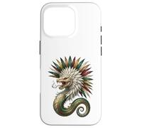 Custodia per iPhone 16 Pro Quetzalcoatl Serpente Piumato Mitologia azteca Arte Messico