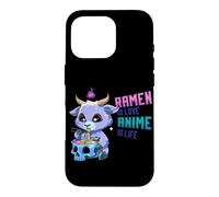 Custodia per iPhone 16 Pro Ramen Kawaii Baphomet: Tagliatelle Con Teschi In Stile Anime