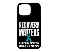 Custodia per iPhone 16 Pro Recovery Matters Drug Alcol Addiction Awareness Teal