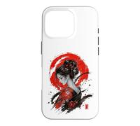 Custodia per iPhone 16 Pro Red Ink Serenity Kimono Ritratto Stile Giapponese Art Design