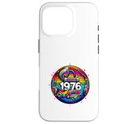 Custodia per iPhone 16 Pro Regalo per 50° compleanno 1976 Disco Peace Vintage Love Retro Funk