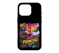Custodia per iPhone 16 Pro Retro 90s San Francisco California Skyline City By The Bay
