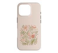 Custodia per iPhone 16 Pro Retro Animal Print Wildflower Flowers Boho Floral Aesthetic