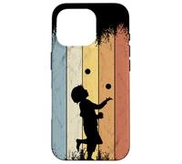 Custodia per iPhone 16 Pro Retro anni Ottanta circo Stile giocoliere giocoliere Silhouette
