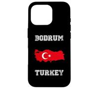 Custodia per iPhone 16 Pro Retro Bodrum Turchia Distressed Turchia Bandiera