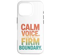 Custodia per iPhone 16 Pro Retro Calm Voice Firm Confine Dichiarazione