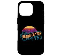 Custodia per iPhone 16 Pro Retro Grand Canyon National Park Vintage Tramonto Souvenir