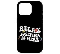 Custodia per iPhone 16 Pro Retro Groovy Relax JOSEFINA Is Here Funny Mother's Day Nome