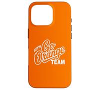 Custodia per iPhone 16 Pro Retro LET'S GO ORANGE TEAM Varsity War Game Day Spirit Week