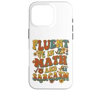 Custodia per iPhone 16 Pro Retro Ondulato Fluente In Matematica E Sarcasmo Groovy Flower Teacher