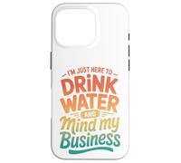 Custodia per iPhone 16 Pro Retro Sono qui solo per bere acqua e farmi gli affari miei