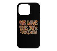 Custodia per iPhone 16 Pro Retro We Love The 70s Groovy grafica psichedelica