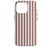 Custodia per iPhone 16 Pro Righe Classiche Marrone Castagna