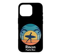 Custodia per iPhone 16 Pro Rincon Puerto Rico Surf Vintage Surfer Spiaggia Tramonto Surf