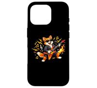 Custodia per iPhone 16 Pro Rocking Fox Chitarra Mascotte Grafica