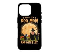 Custodia per iPhone 16 Pro Rocking The Dog Mom And Witch Life Bull Terrier Halloween