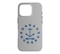 Custodia per iPhone 16 Pro RODE ISOLA STATO BANDIERA (DISTRESSED BLU) PROVIDENCE RODE