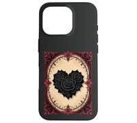 Custodia per iPhone 16 Pro Rose Nere Barocche E Gotiche