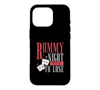 Custodia per iPhone 16 Pro Rummy Night prepararsi a perdere divertenti giochi di carte un giocatore di ramino