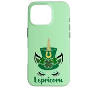 Custodia per iPhone 16 Pro Saint Patricks Shamrock Lepricorn Kids St. Patrick's Day