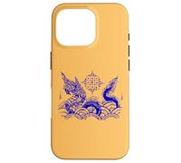 Custodia per iPhone 16 Pro Sak Yant Tatuaggio Naga Serpente Yantra Bangkok Thailandia