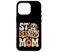 Custodia per iPhone 16 Pro San Bernardo Mamma Carino Retro Cane Mamma