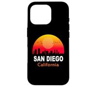 Custodia per iPhone 16 Pro San Diego California State USA Vintage Sunset Retro City
