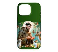Custodia per iPhone 16 Pro San Francesco d'Assisi Patrono degli Animali Foresta Cattolica