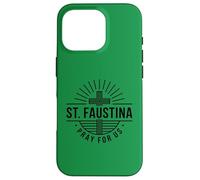 Custodia per iPhone 16 Pro Santa Faustina Prega Per Noi Croce Cattolica