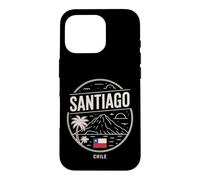 Custodia per iPhone 16 Pro Santiago Cile Vulcano Palma Tramonto Design