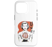 Custodia per iPhone 16 Pro Sarcastic Retro Use It Brain Funny Psychology Mind 1950s